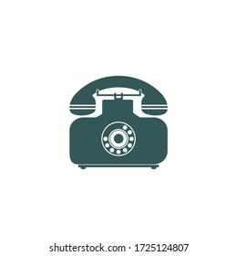 old phone vector design isolated white
