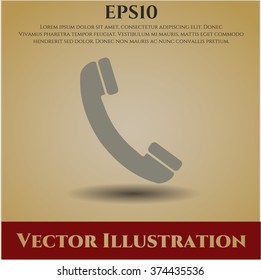 Old Phone vector icon