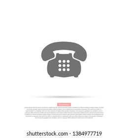 old phone vector icon . Lorem Ipsum Flat Design 