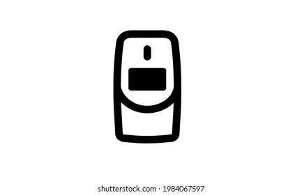 old phone vector icon outline style with white background perfect pixel 