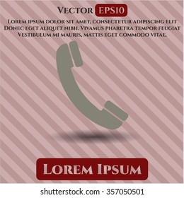 Old Phone vector icon or symbol