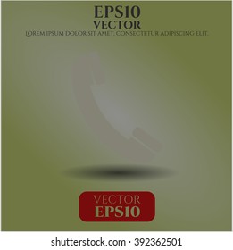 Old Phone vector icon or symbol