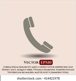 Old Phone vector icon or symbol