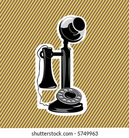 old phone- vector illustration
