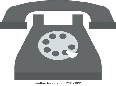 old phone vector illustration flat design
