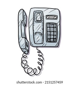 Old Phone Vector Illustration On White Stock Vector (Royalty Free ...