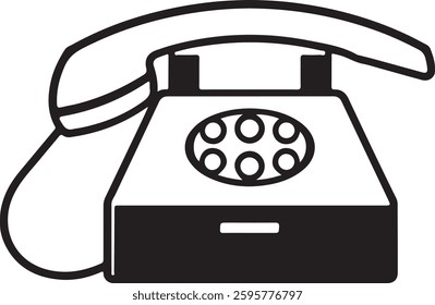 old phone vector illustration transparent
