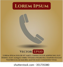 Old Phone vector symbol