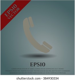 Símbolo vector del teléfono antiguo