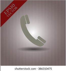 Símbolo vector del teléfono antiguo