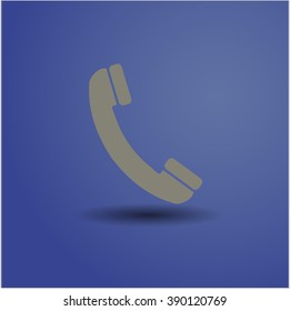 Símbolo vector del teléfono antiguo