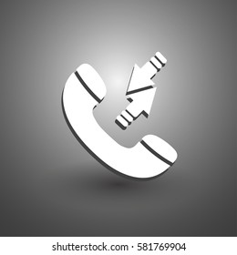 old phone vector web icon.