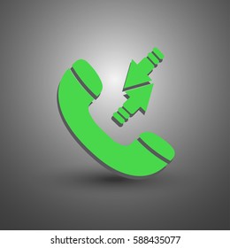 old phone vector web icon.