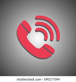 old phone vector web icon.