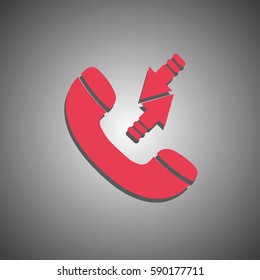 old phone vector web icon.