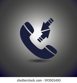 old phone vector web icon.