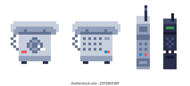 Old phones for pixel art top down retro games.