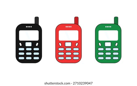Old phone's vector design for use.