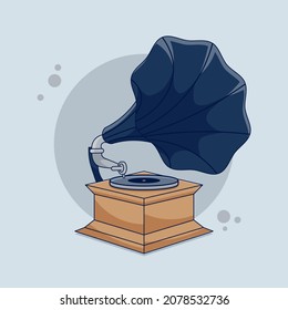 Old Phonograph Device For The Recording, Reproduction Of Sound And Listeng