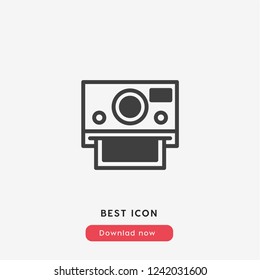 Old photo camera icon vector