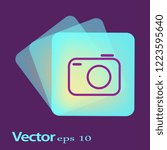 old photo camera vector icon