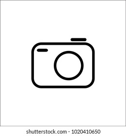 old photo camera vector icon
