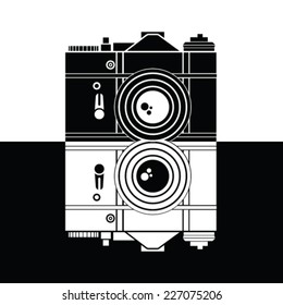 old photo camera vector illustration 	 
