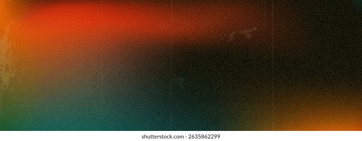 Old photo light leak overlay background with grainy gradient texture. Camera film retro blur filter with noise, dust. Abstract lens flare effect . Retro vector poster with grain and smear spots.