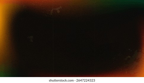 Old photo light leak overlay background with grainy gradient texture. Camera film retro blur frame filter with noise, dust. Abstract lens flare effect . Retro vector poster with grain and smear spots.