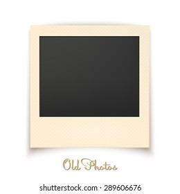Old photo on a white background. Vector illustration