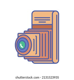 old photographic camera retro tech icon