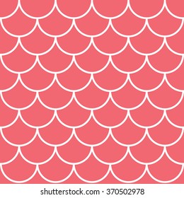Old pink geometric wave pattern. Seamless vector background. Pink and white texture.