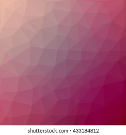 Old pink square low poly geometrical background, great as a wallpaper, design template, flyer, etc