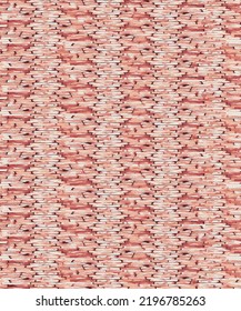 Old pink Texture Of A Brick Wall. Surface Of The Old Green-brick Building. Wall With Cracked Structure Grunge Background. Toned Brick Background. Colorful Surface.