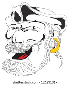 Old pirate portrait