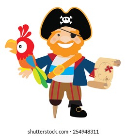 Old pirate vector illustration