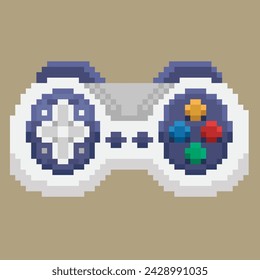 Old Pixel Art video game controller,joystick,games,pixelart,vector.