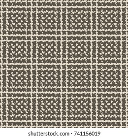 Old plaid blanket. Abstract vector.