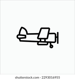 old plane icon, isolated icon in light background, perfect for website, blog, logo, graphic design, social media, UI, mobile app