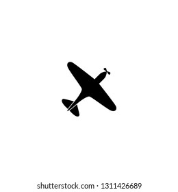 old plane icon on a white background