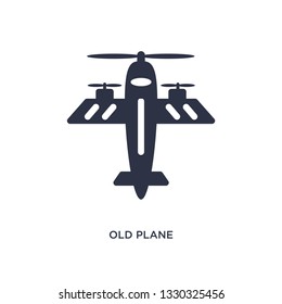 old plane icon. Simple element illustration from airport terminal concept. old plane editable symbol design on white background. Can be use for web and mobile.