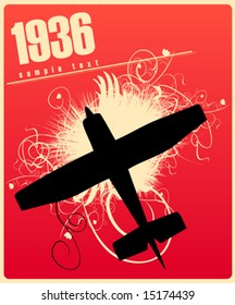 old plane war poster