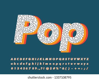 Old pop art font effect for sticker anf banner