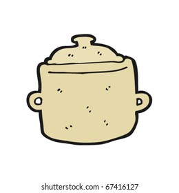 caricatura de olla antigua