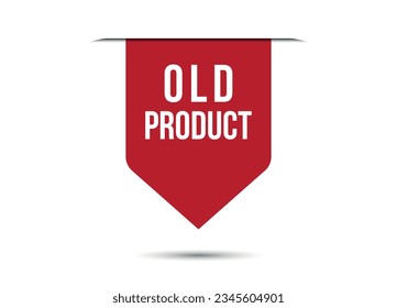 old product red vector banner illustration isolated on white background