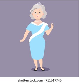 The Old Queen. Funny Character For Animation