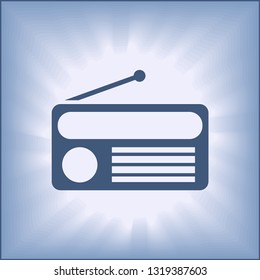 Old radio with antenna