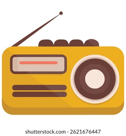 velho dispositivo de antena de rádio vintage ilustração vetor isolado no fundo branco