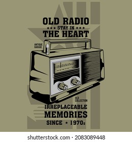 old radio, classic radio illustration