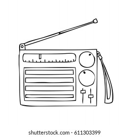 Old Radio Doodle Stock Vector (Royalty Free) 611303399 | Shutterstock